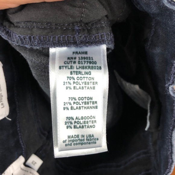 Frame Le High Skinny black ripped jeans 23 - Picture 8 of 8